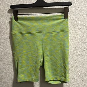 Outdoor Voices Vibrant Lime and Yellow Bike Shorts